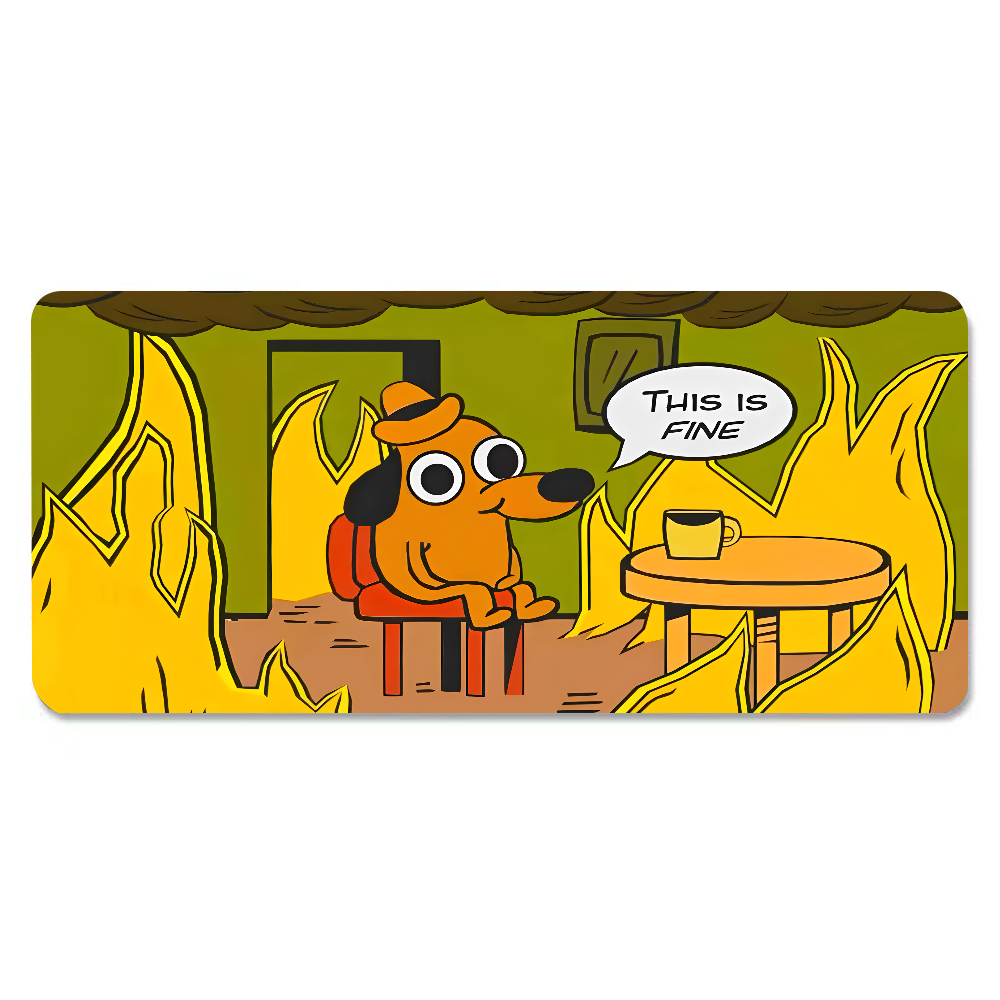 This Is Fine Dog Dachshund Mou - Esports Gaming Desk incelemesi ve fiyatı
