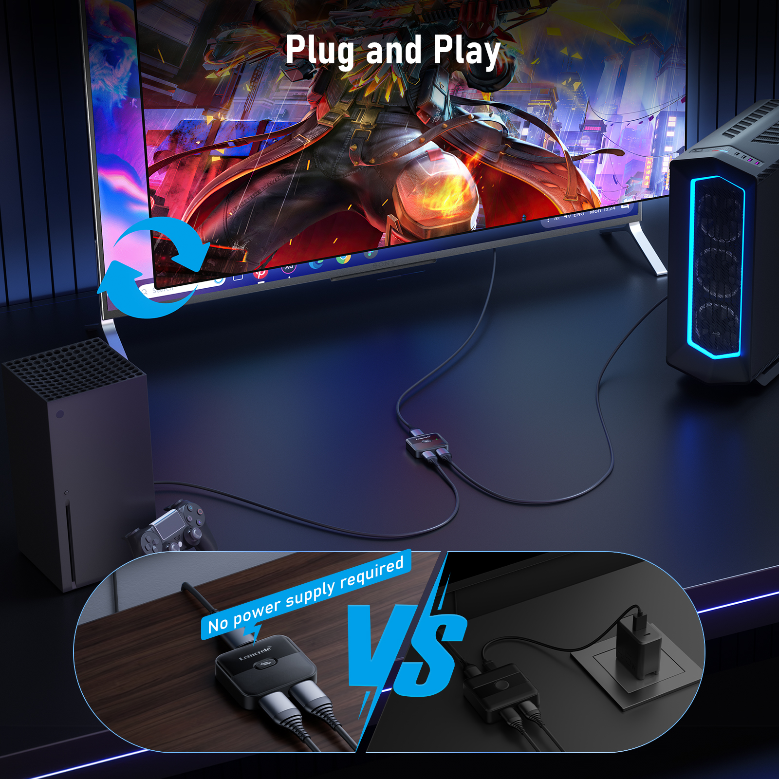 Lemorele 4K HDMI Splitter Swit - Esports Gaming Hub incelemesi ve fiyatı