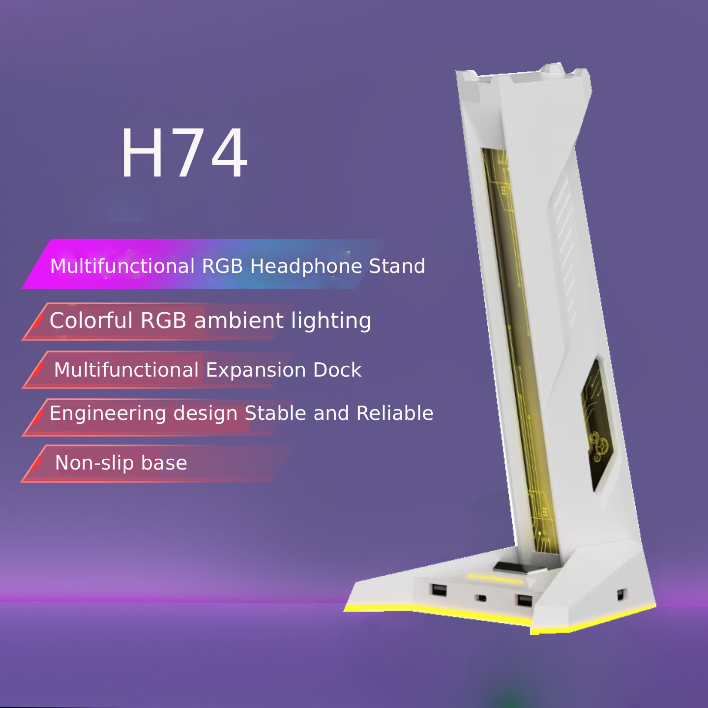 H74 RGB Headphone Stand with U - Esports Gaming Hub incelemesi ve fiyatı