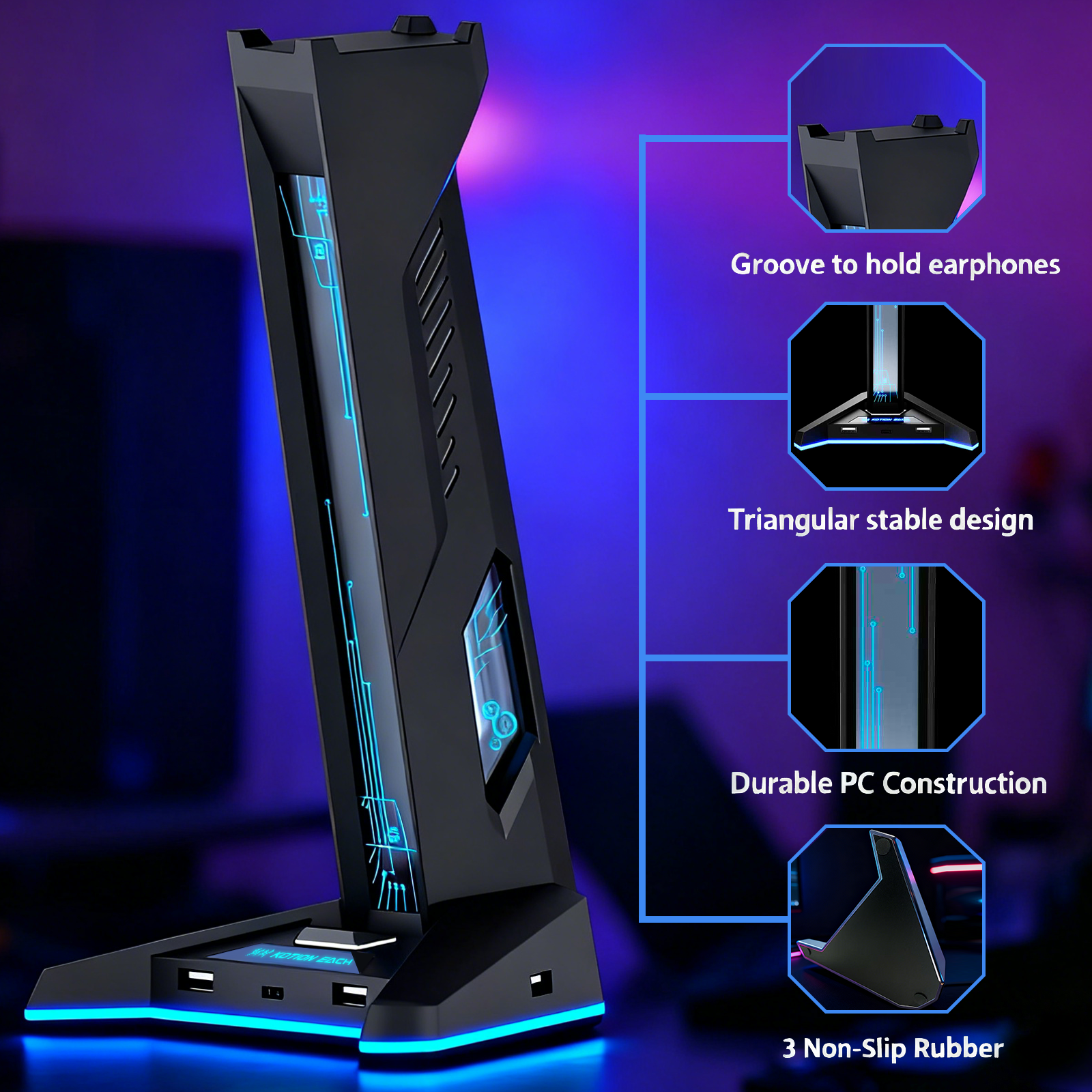 H74 RGB Headphone Stand with U - Esports Gaming Hub incelemesi ve fiyatı